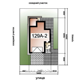 «Эврика» - проект трехэтажного дома, планировка с увеличенной прихожей, с гаражом в цоколе, для узкого участка - превью дополнительного изображения №4
