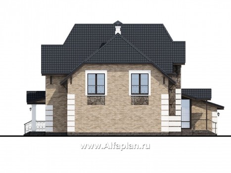 «Ясная поляна» - проект двухэтажного дома для большой семьи с гаражом на два автомобиля - превью фасада дома