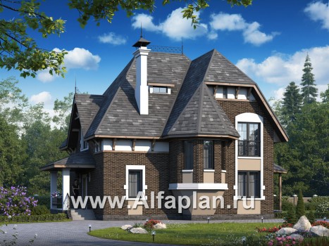 «Вианден» - проект дома с мансардой, с террасой, в стиле замка - превью дополнительного изображения №2