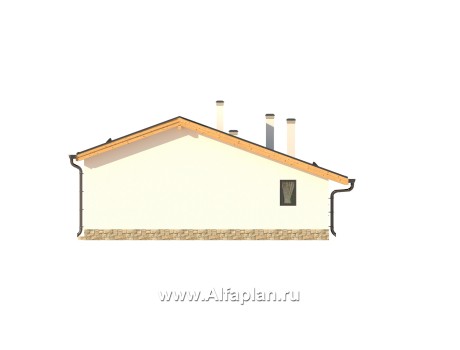 Проекты домов Альфаплан - Небольшой уютный дом для отдыха - превью фасада №2